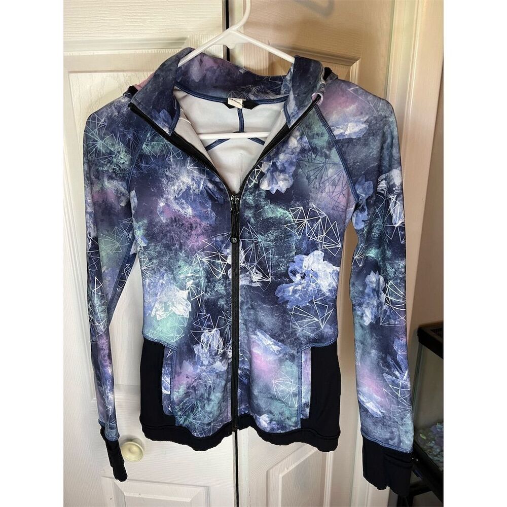 Ivivva by Lululemon Girls Hooded Jacket Size 10 Multicolor Lightweight Wear